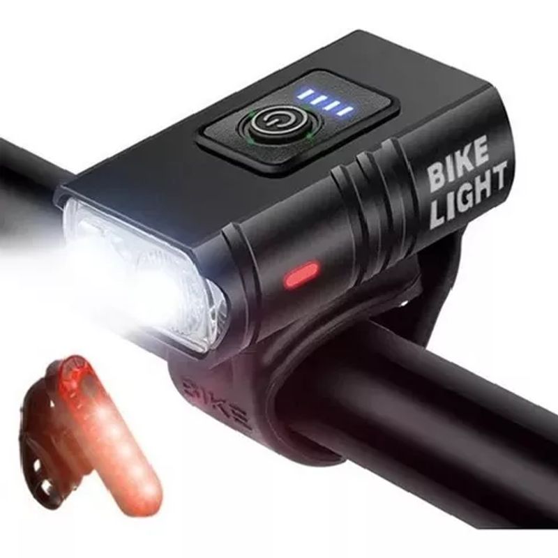 GENERICO - Luces Delanteras y Traseras-A Prueba de Lluvia-Bicicleta