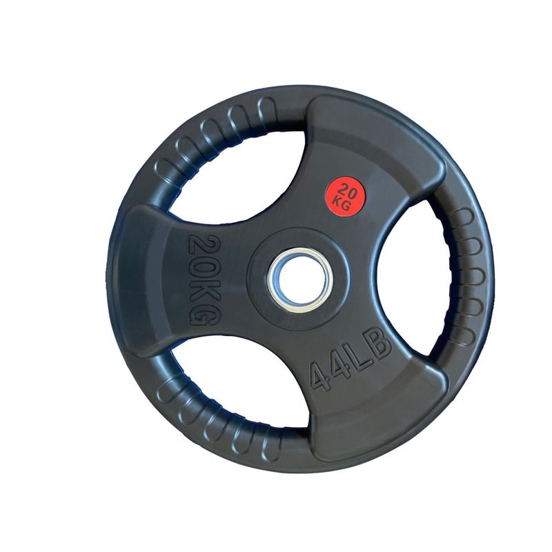 GENERICO - Disco olímpico engomado 20 kg 3 agarres