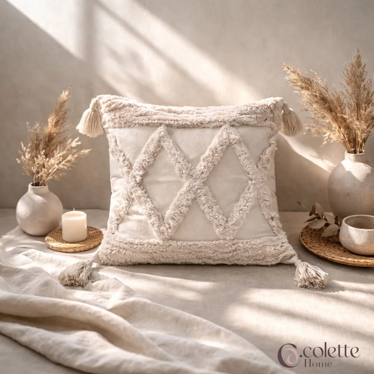 COLETTE - Funda de Cojín Boho Geo 45 x 45