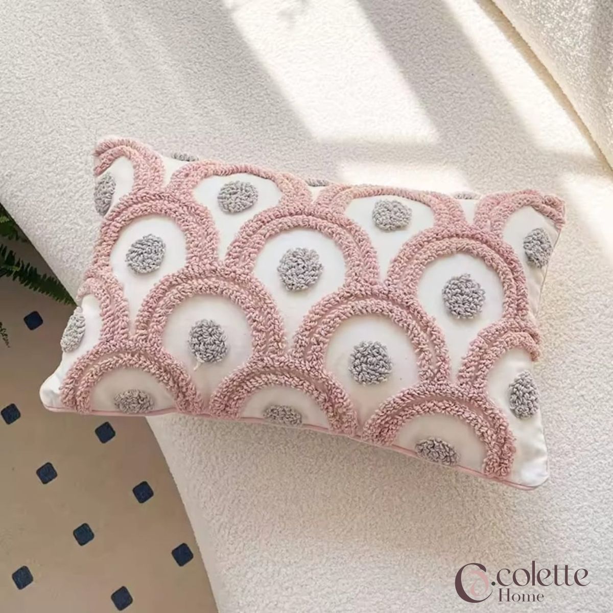 GENERICO - Funda de Cojin Boho Chic Etnico Rosa