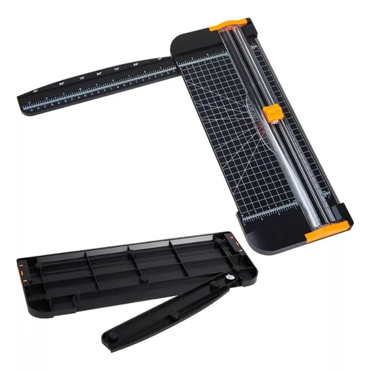 GENERICO - Corta Papel Portátil A4 Guillotina C-Regla Y Ángulo 45° 60°