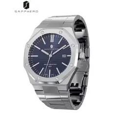 SAPPHIRE - Reloj Sapphero Hombre Octagonal de Acero Inoxidable Cuarzo