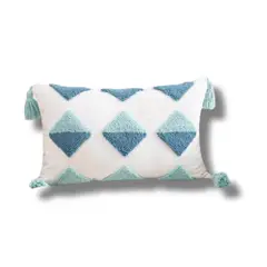 GENERICO - Funda de cojín Boho Chic Geo Verde