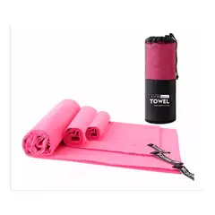 GENERICO - Set 3 Toalla Baño De Microfibra Secado Rápido Rosa
