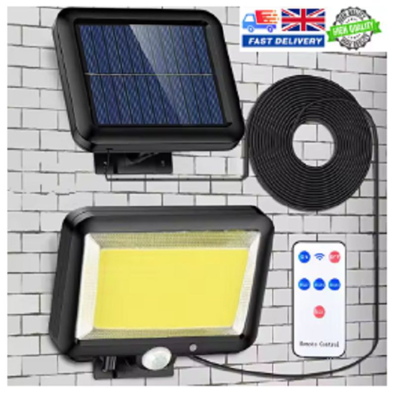 GENERICO - Lámpara Solar de pared 117 COB, luces Led con Sensor de movimiento