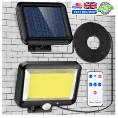 GENERICO - Lámpara Solar de pared 117 COB, luces Led con Sensor de movimiento