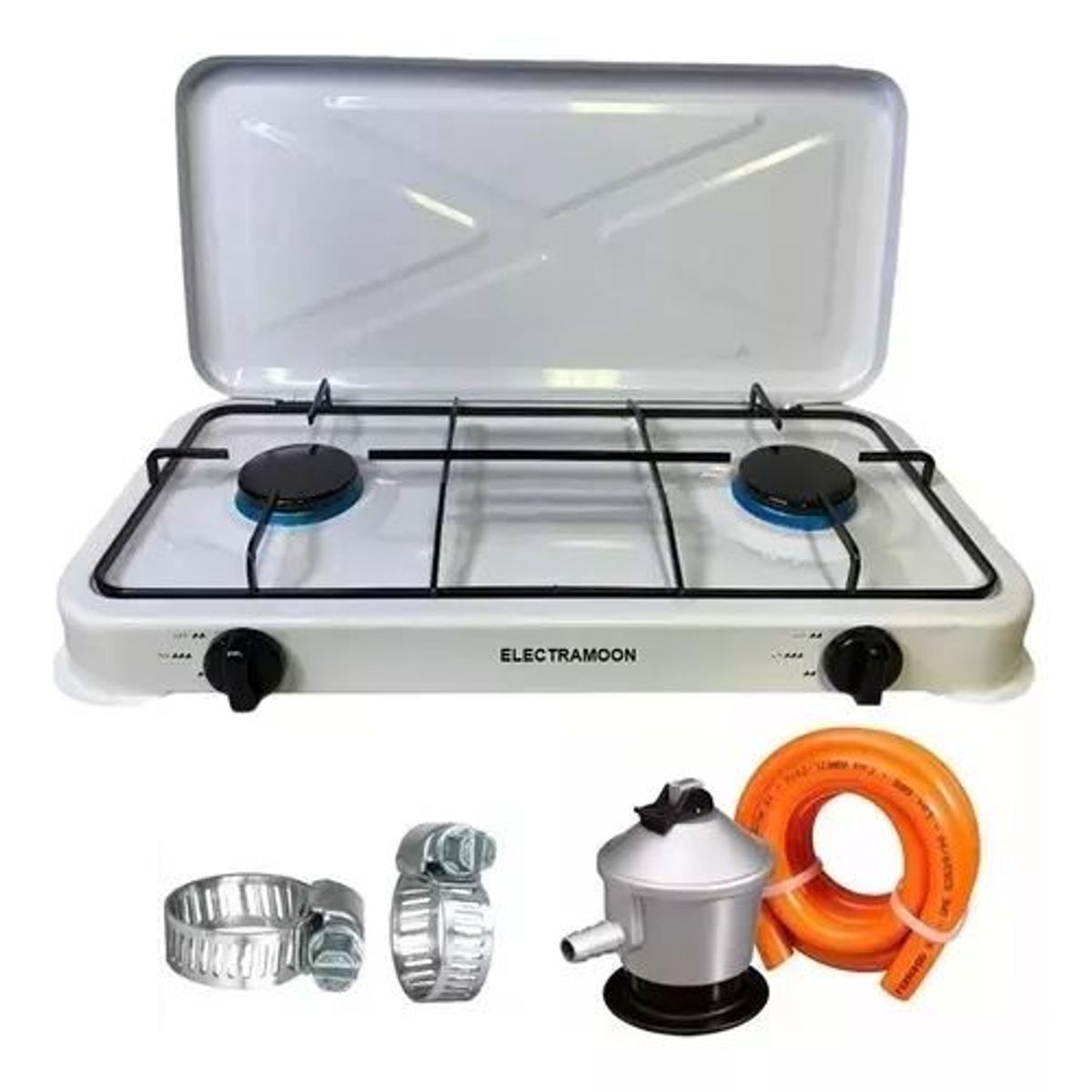GENERICO - Cocina Dos Platos Cocina Camping Cocina Camping Gas + Regula