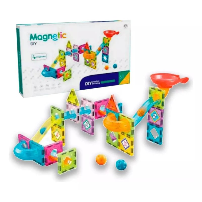 GENERICO - Juguete Magnético Diy Blocks 61 Piezas Imanes Imán