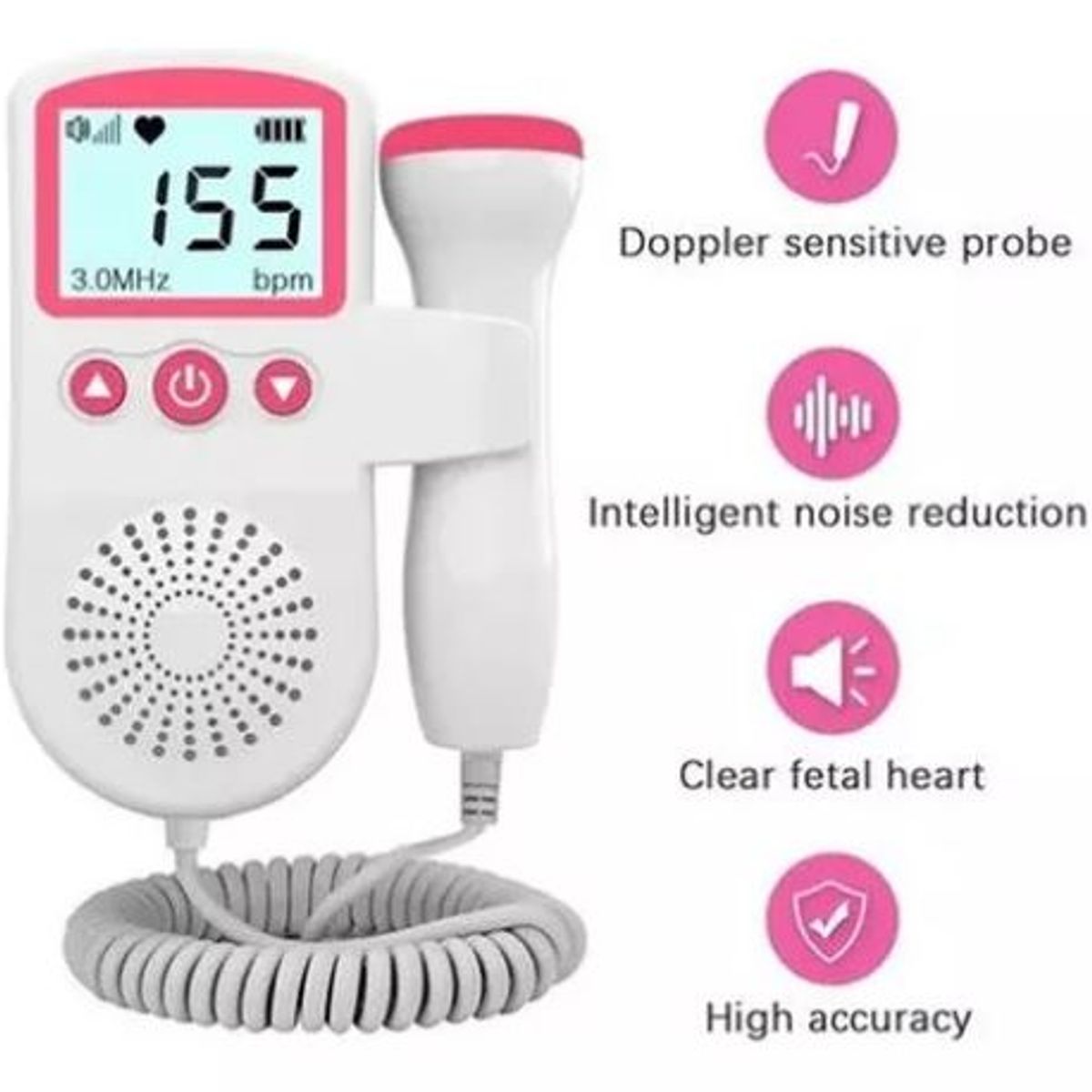 GENERICO - MONITOR FETAL De Latidos Cardíacos ROSADO