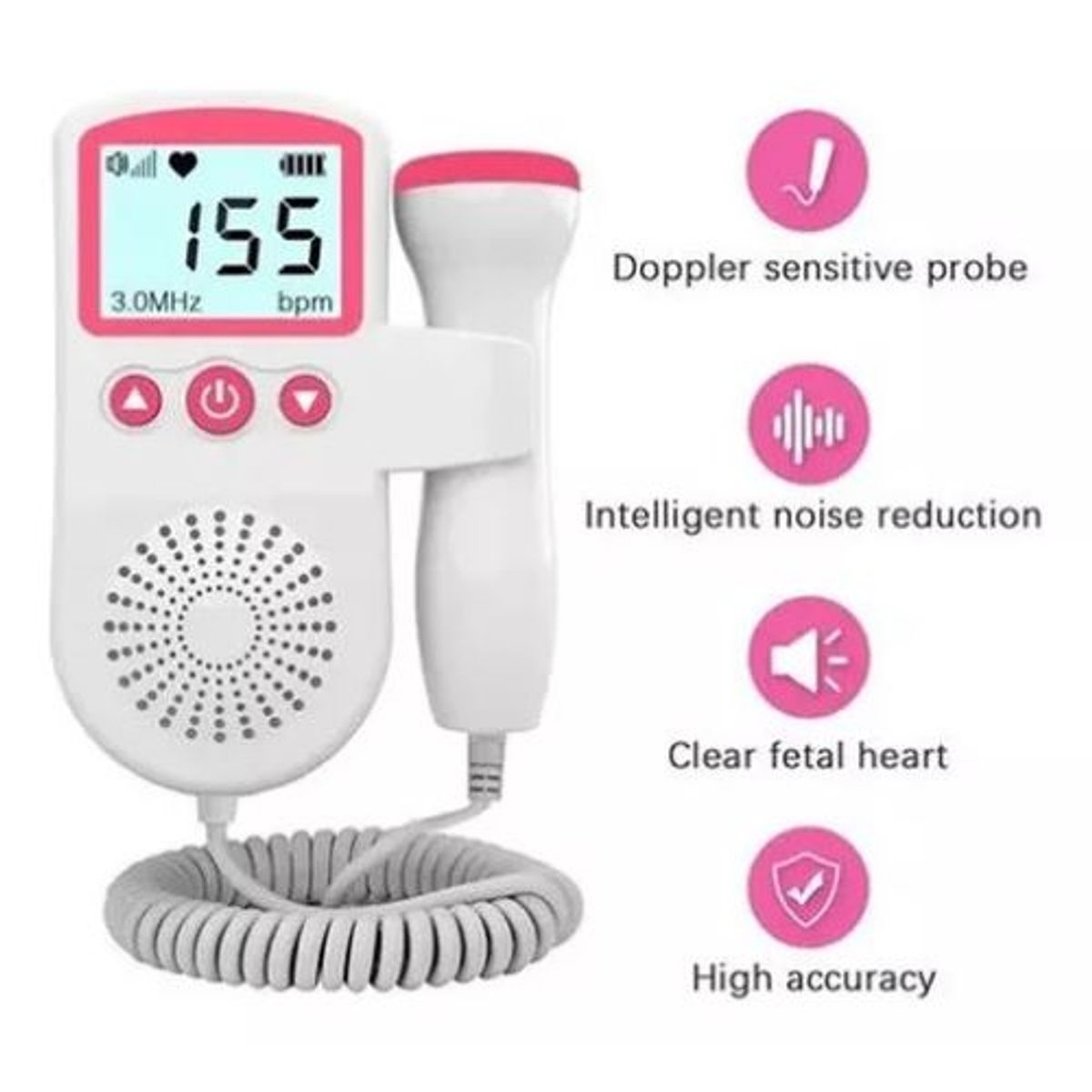 GENERICO - MONITOR FETAL De Latidos Cardíacos ROSADO