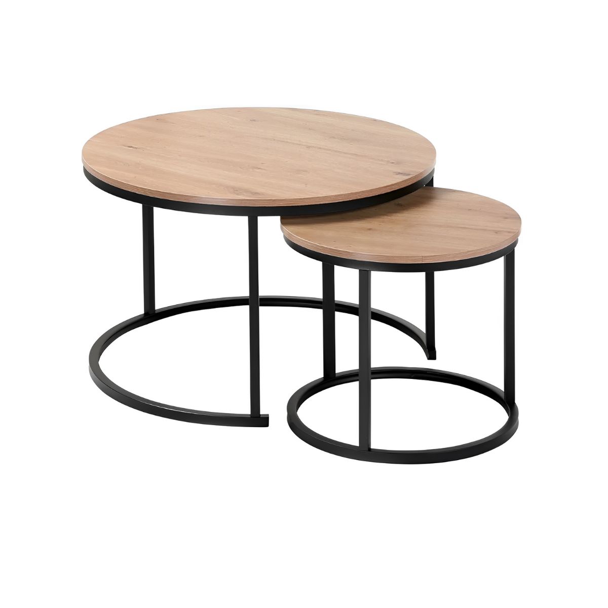 SPACE HOME - Mesa de Centro lujoso duo madera brillante