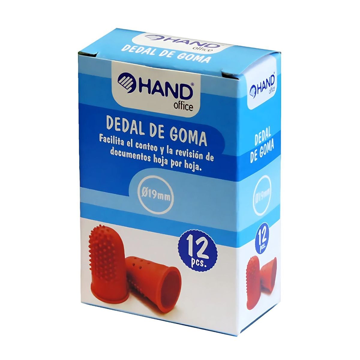 HAND - Pack 12 Dedales De Goma 19mm Número 13 - SC