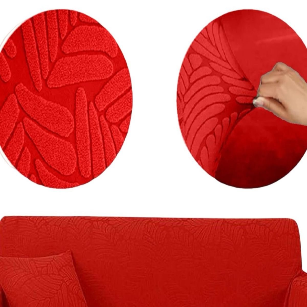 GENERICO - Funda Sofá 3 Cuerpos Texturizada Ajustable 6n7