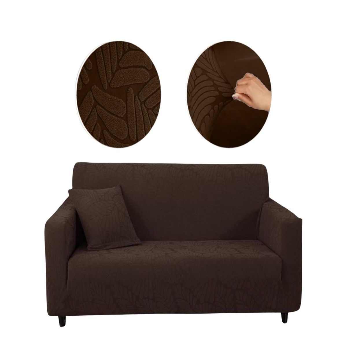 GENERICO - Funda Sofá 3 Cuerpos Texturizada Ajustable 6n9