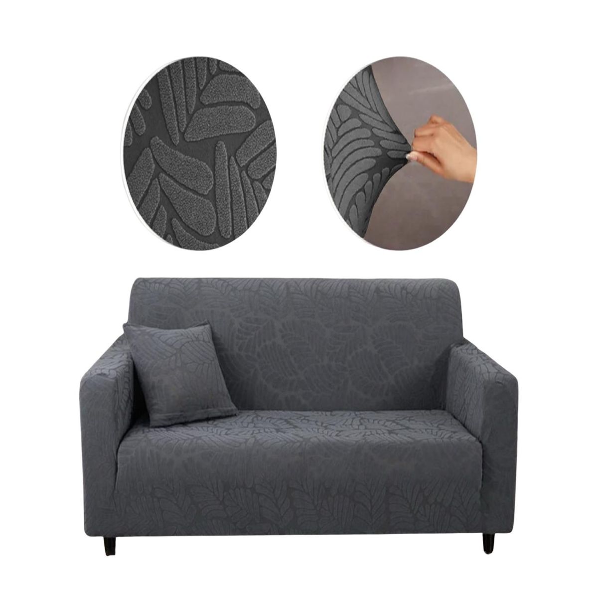 GENERICO - Funda Sofá 3 Cuerpos Texturizada Ajustable 6n11