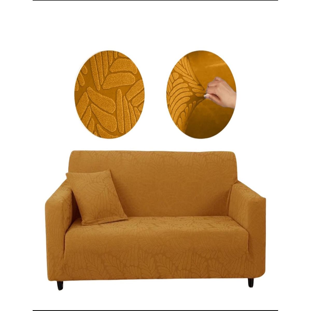 GENERICO - Funda Sofá 3 Cuerpos Texturizada Ajustable 6n13