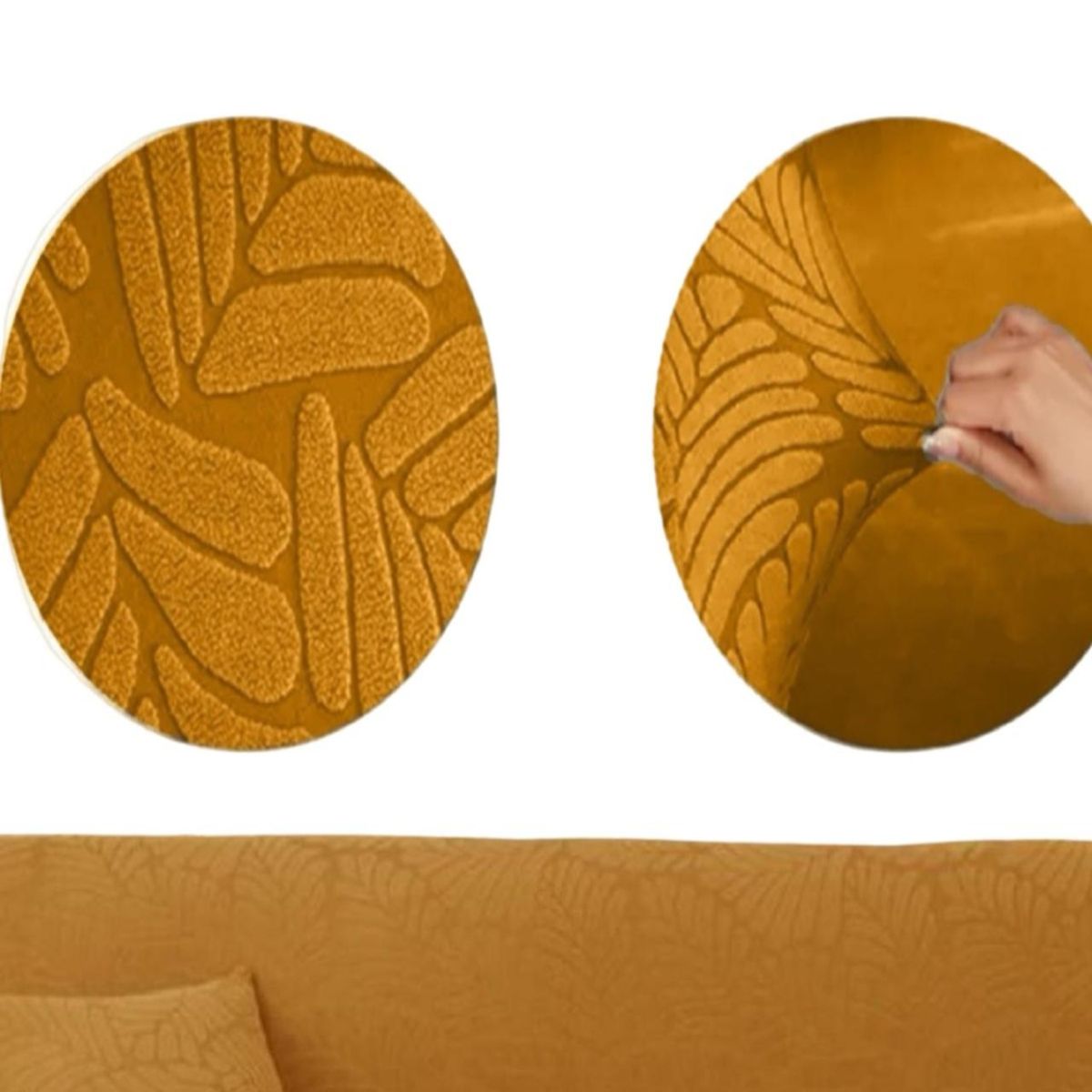 GENERICO - Funda Sofá 3 Cuerpos Texturizada Ajustable 6n13