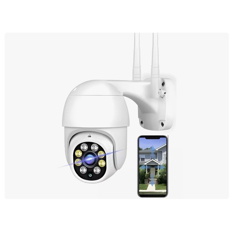 GENERICO - Cámara De Vigilancia Ip Exterior Con Movimiento 8 Led Tf