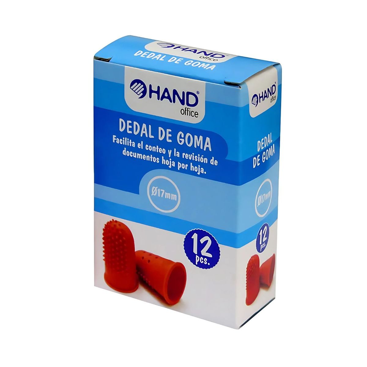HAND - Pack 12 Dedales De Goma 17mm Número 12 - SC