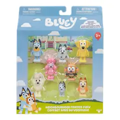 BLUEY - Pack 8 Figuras Articuladas Amigos Del Vecindario