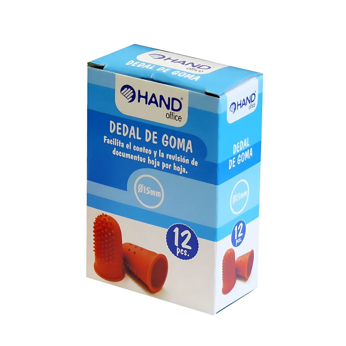 HAND - Pack 12 Dedales De Goma 15mm Número 15 - SC