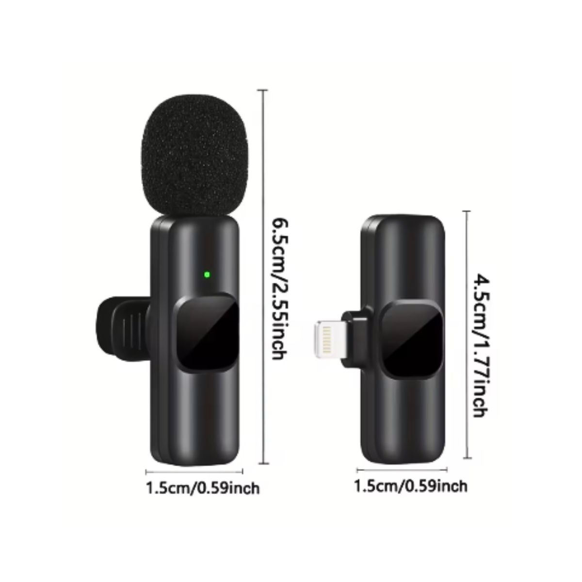 GENERICO - Microfono Corbatero Inalambrico Para IPhone Conexion Lightning