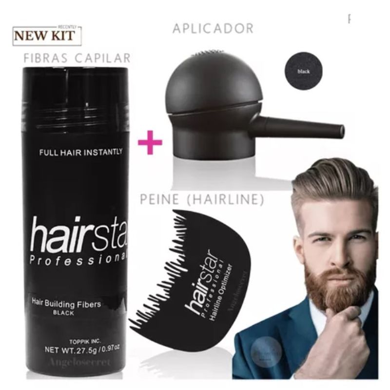 GENERICO - Cubre Calviciealopecia Pack Nanofibras+aplicador Pelo Polvo