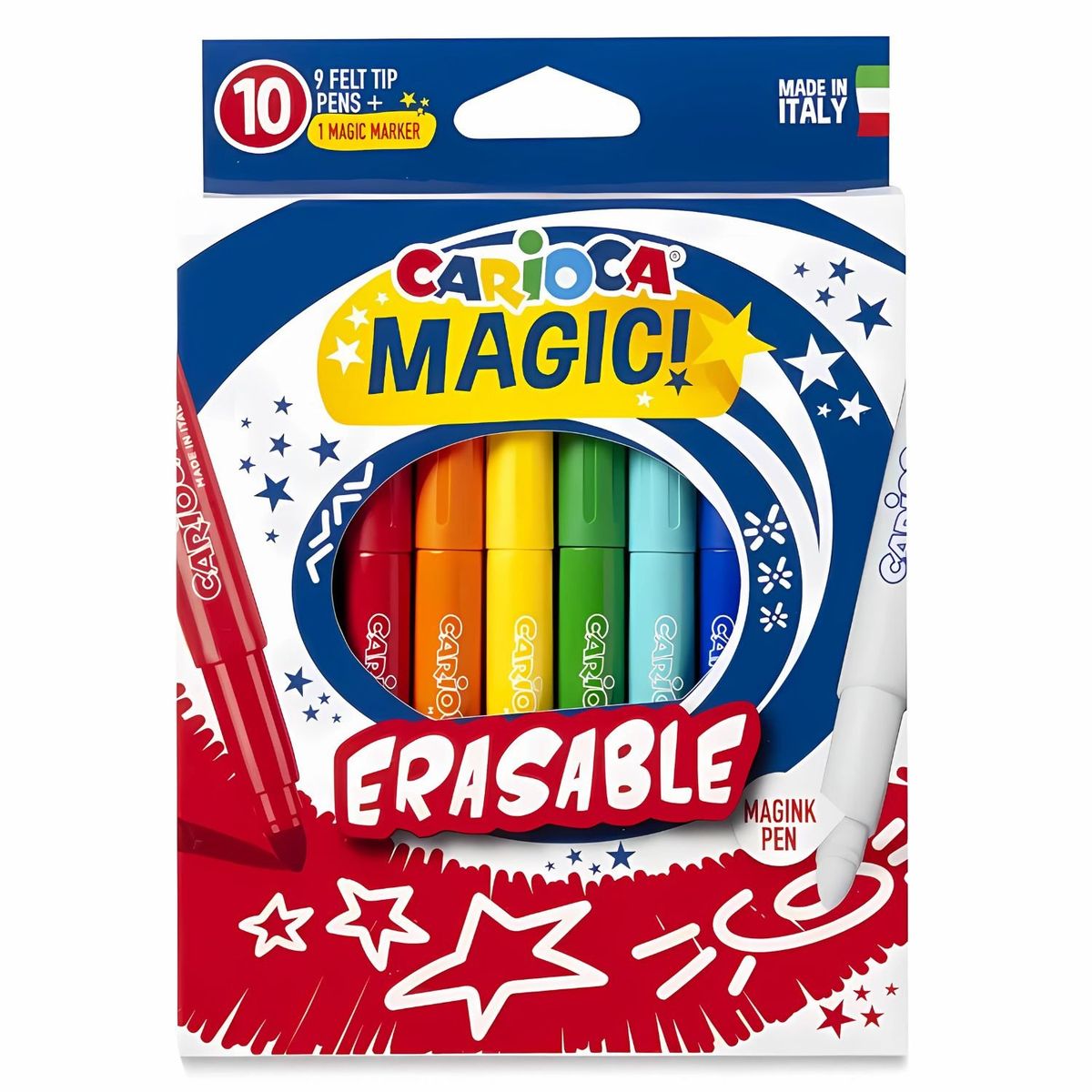 CARIOCA - Plumones Mágicos Borrables 10 Colores Carioca - SC