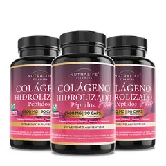 NUTRALIFE - Peptidos De Colageno Hidrolizado + Vitam E & C Lf 3x90 Caps