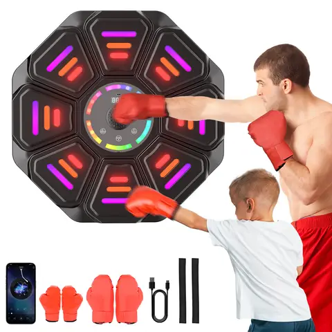 Máquina de boxeo para practicar velocidad y precisión con guantes