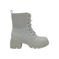 PAND G - Botín Blanco Plataforma Mujer