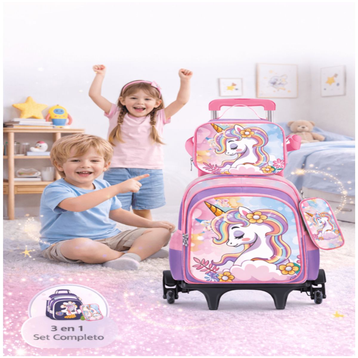 HOMER OUTDOOR - Mochila Escolar Con Carrito Homer Outdoor Niños