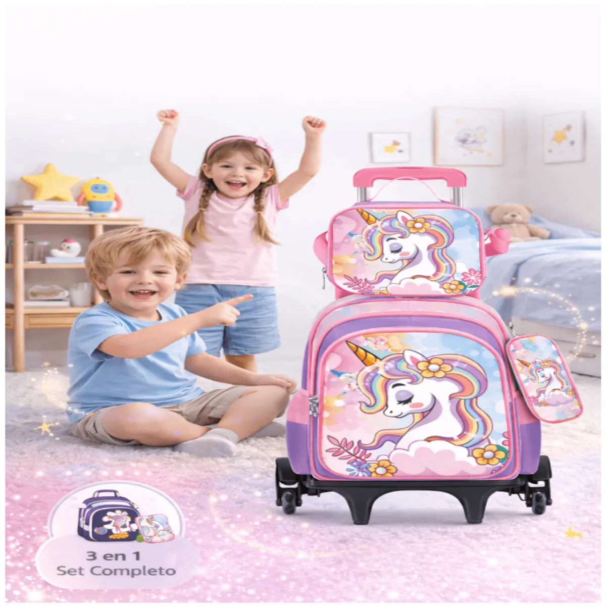 HOMER OUTDOOR - Mochila Escolar Con Carrito Homer Outdoor Niños