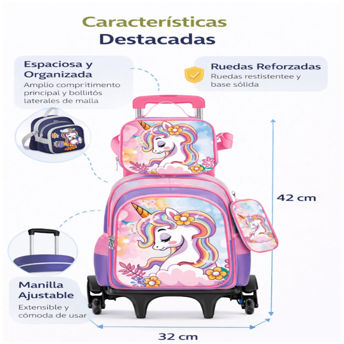 HOMER OUTDOOR - Mochila Escolar Con Carrito Homer Outdoor Niños