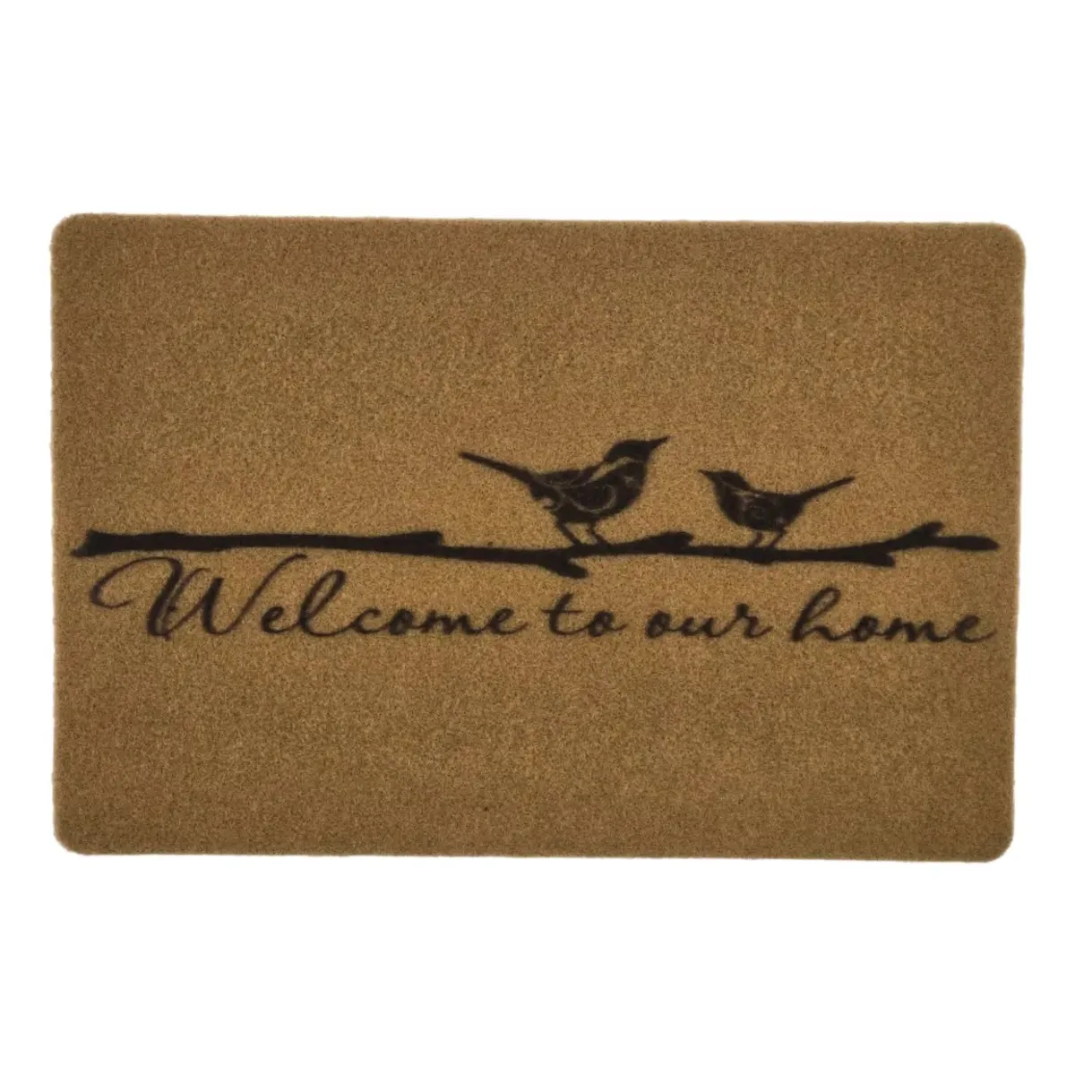 KUANGYE - Alfombra Limpia Pies Felpudo De Fibra Bienvenidos Idiomas