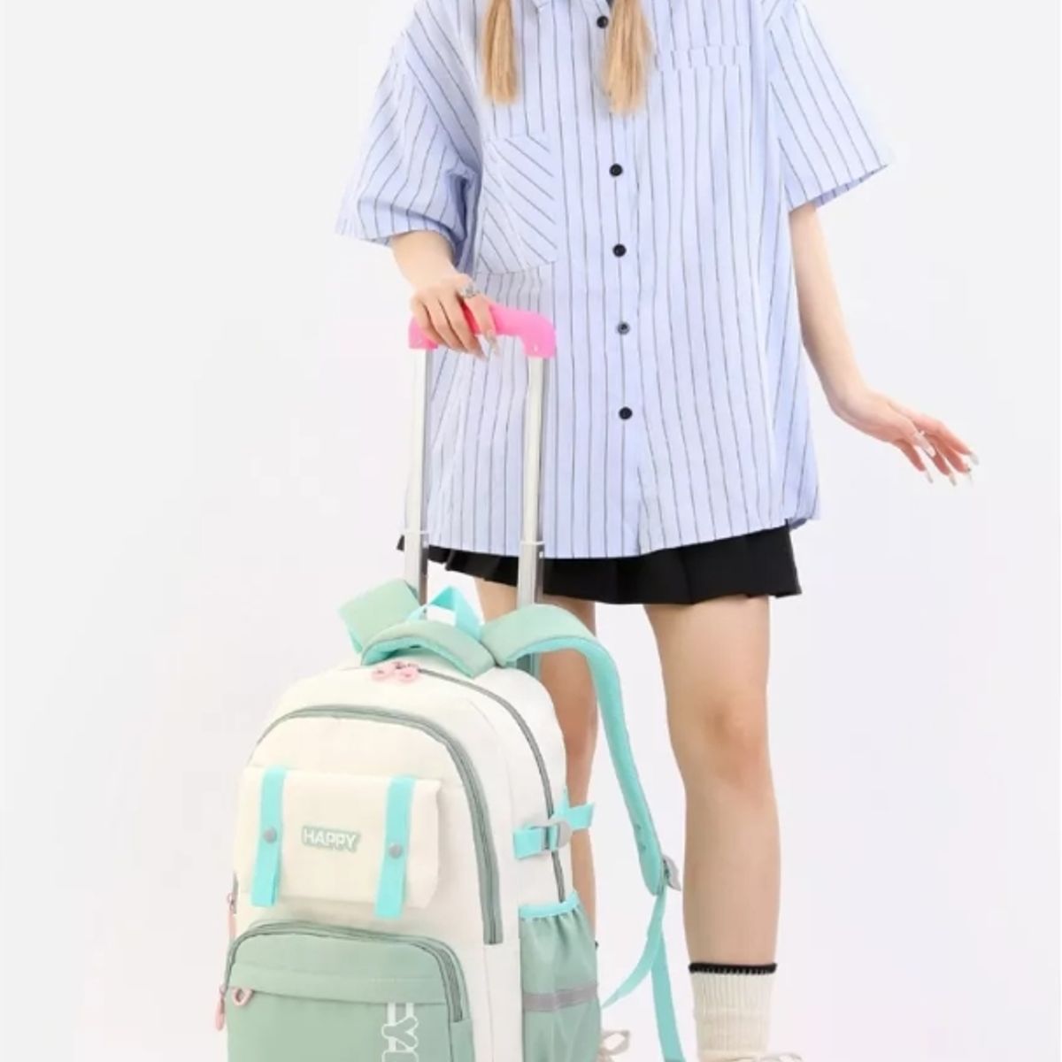 HOMER OUTDOOR - Mochila Escolar Homer Outdoor Con Ruedas Y Estuche