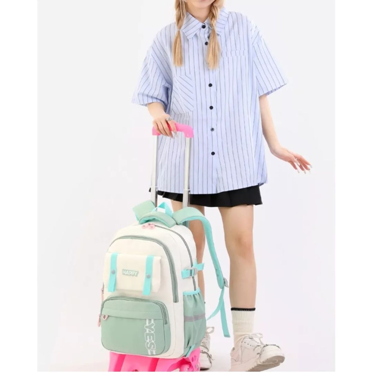 HOMER OUTDOOR - Mochila Escolar Homer Outdoor Con Ruedas Y Estuche