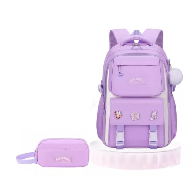 HOMER OUTDOOR - Set 2 Mochila Escolar +estuche De Lápices Homer Outdoor