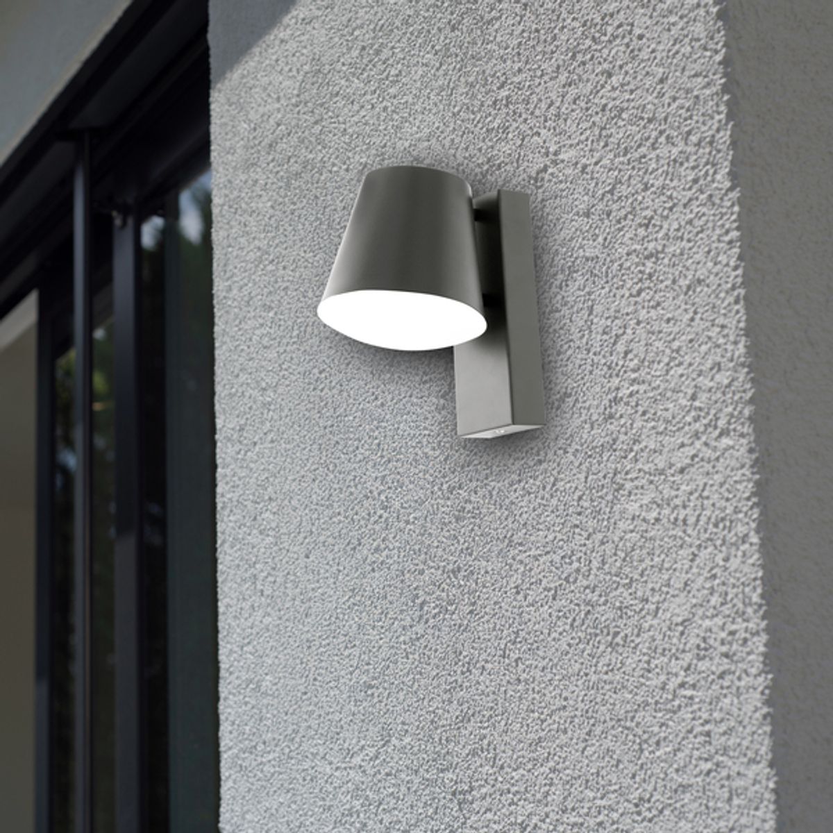 EGLO - Lampara Aplique Caldiero Acero E27 1x9w Led Ip44 Cod97482