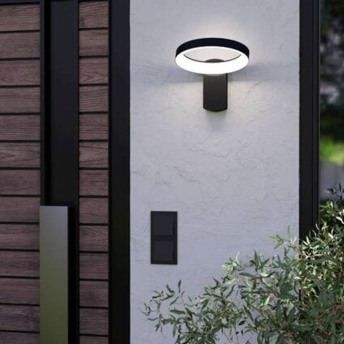 EGLO - Lámpara Aplique Exterior Pernate Aluminio 11w Ip44 Cod97307