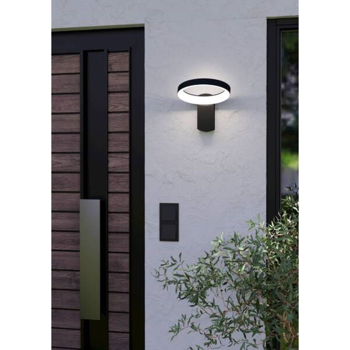 EGLO - Lámpara Aplique Exterior Pernate Aluminio 11w Ip44 Cod97307