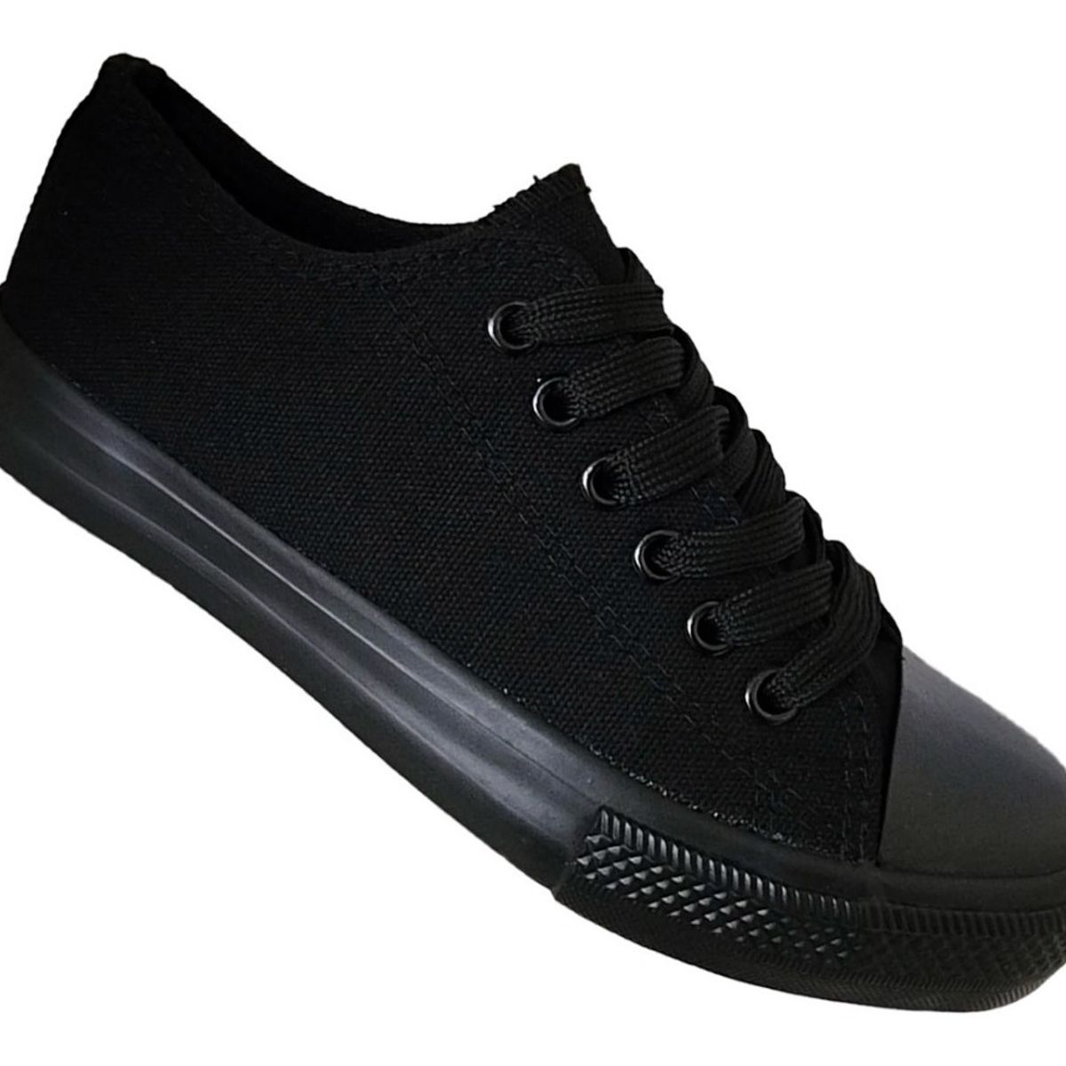 PAND G - Zapatilla Urbana De Lona Clasica Negro Completo - 7091