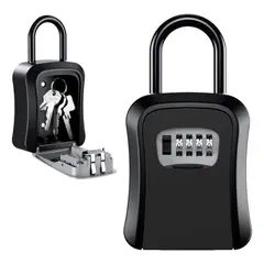 GENERICO - Caja De Seguridad Para Llaves Para Hogar Fábrica-Negro