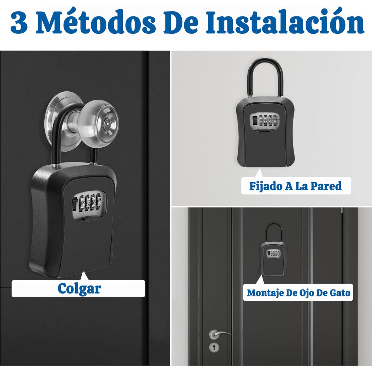 GENERICO - Caja De Seguridad Para Llaves Para Hogar Fábrica-Negro