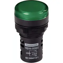 TRAMONTINA - Señalizador TRD16-22DS/2 24 V Verde