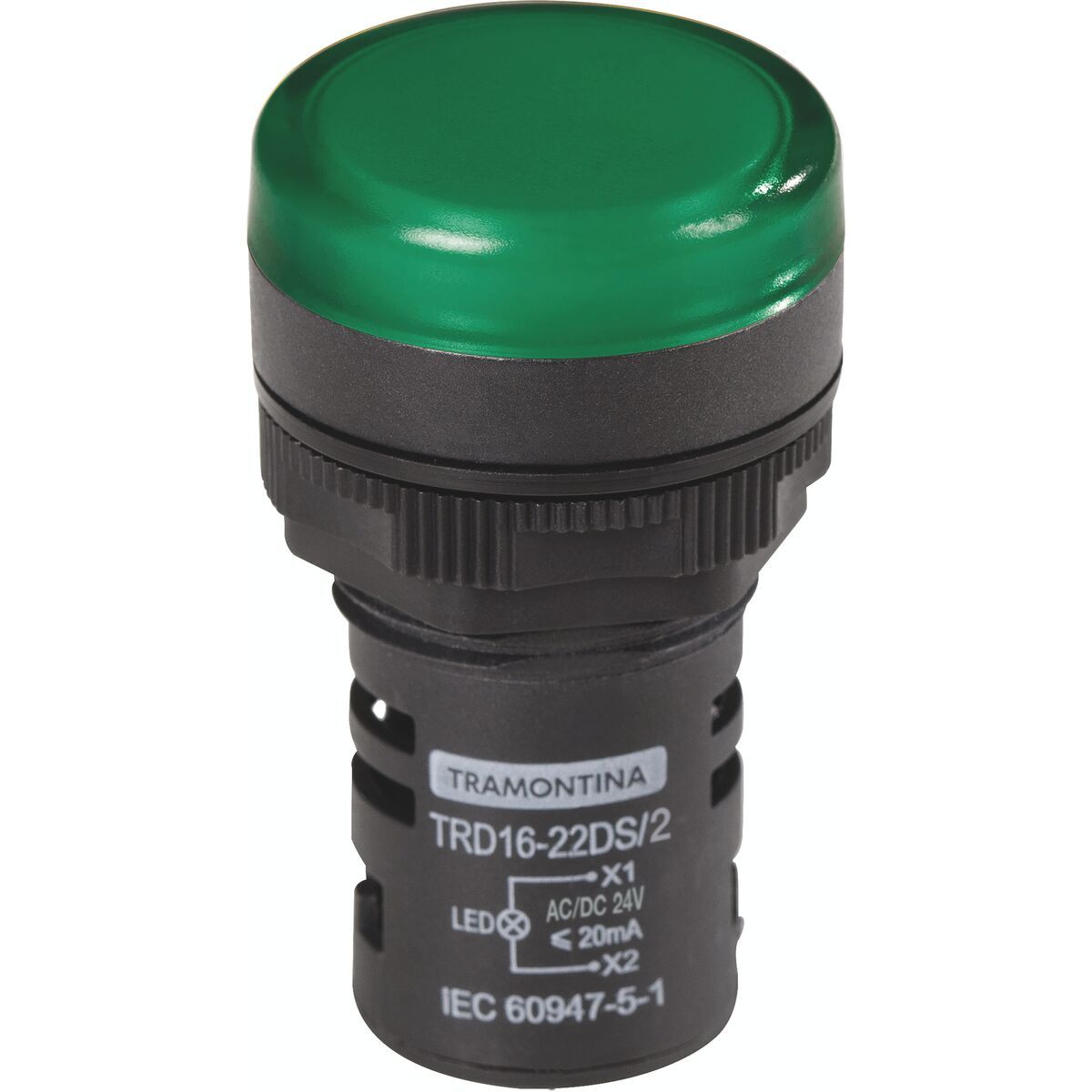 TRAMONTINA - Señalizador Tramontina TRD16-22DS/2 24 V Verde