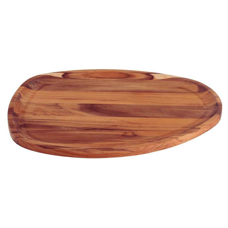 TRAMONTINA - Bandeja para Barbacoa Orgánica Tramontina de madera de teca FSC con acabado de aceite mineral 44x33 cm