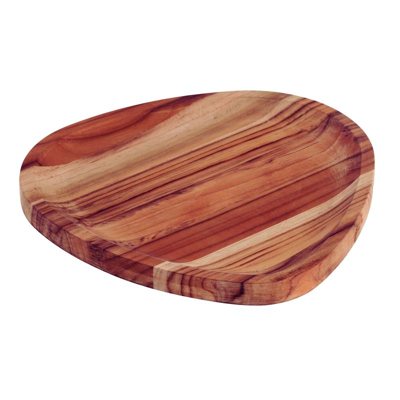 TRAMONTINA - Bandeja para Barbacoa Orgánica Tramontina de madera de teca FSC con acabado de aceite mineral 25x25 cm