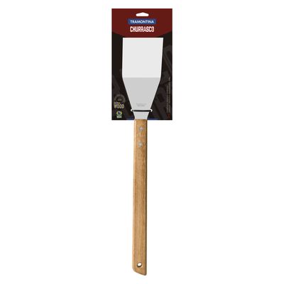 Imagen 2 del producto Espátula Asado con Lámina de Acero Inoxidable y Mango de Madera 48 cm