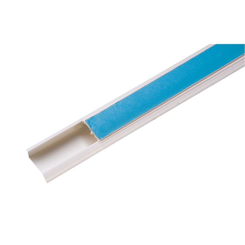 TRAMONTINA - Canaleta 20 x 10 x 2000 mm Tramontina Blanca sin Divisoria con Cinta Doble Faz